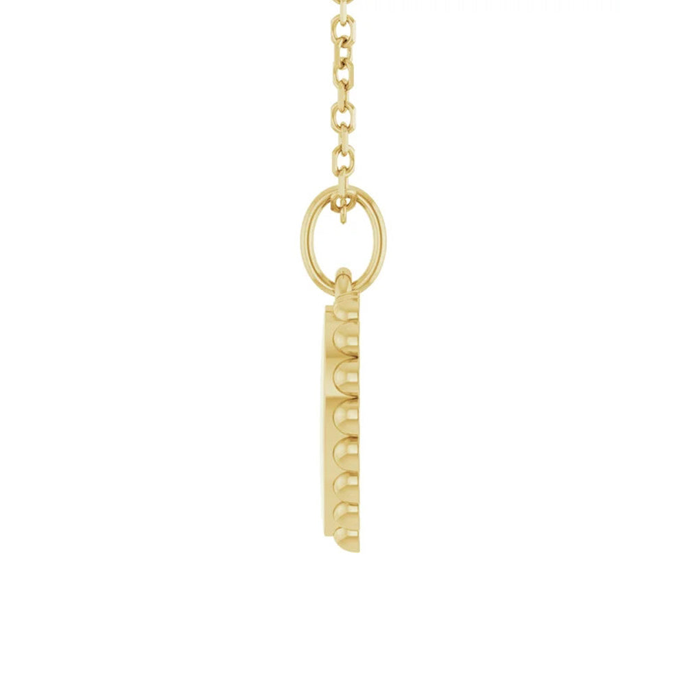 14K Yellow Engravable Heart 16-18" Necklace