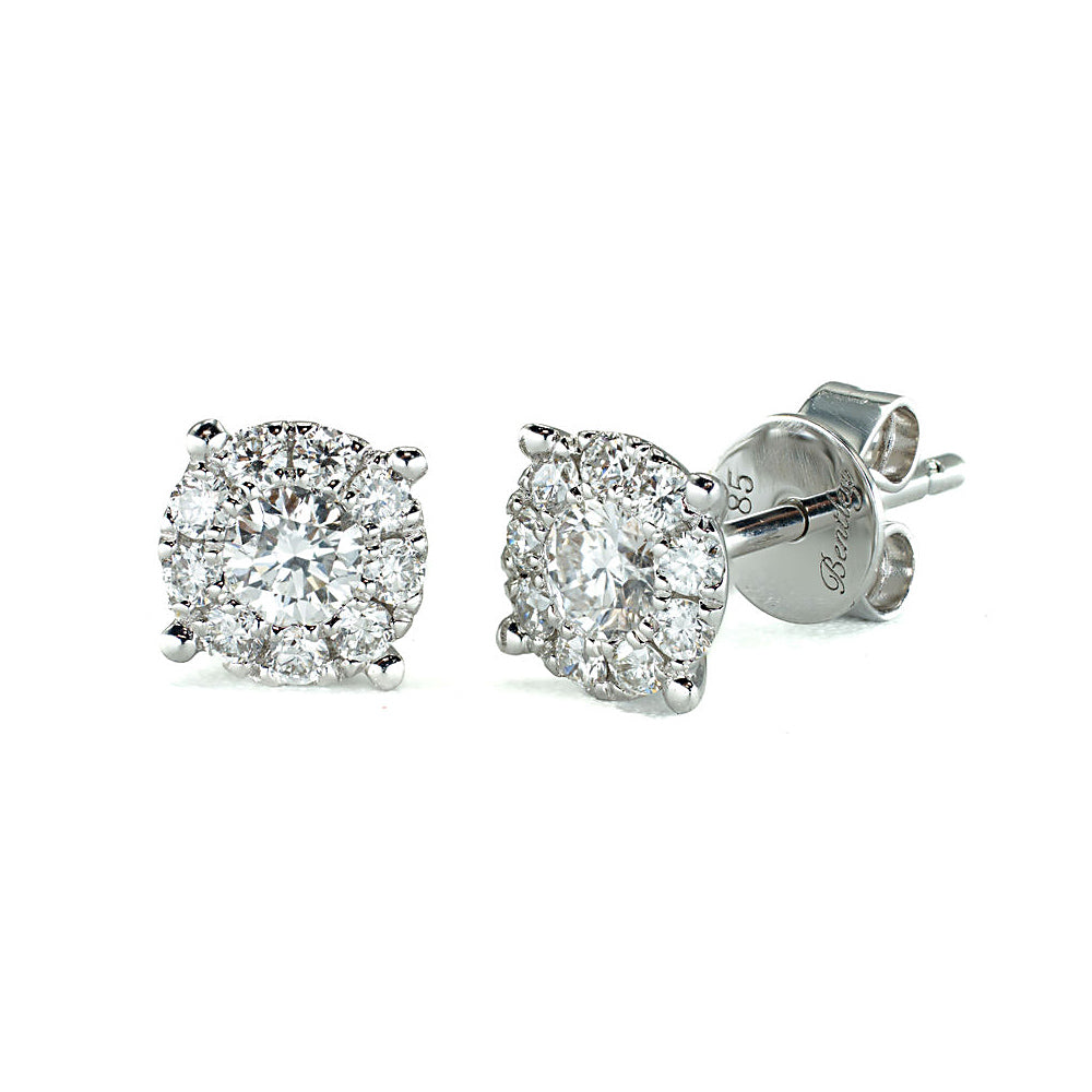 The Heide- 14K White Gold Small Diamond Cluster Studs