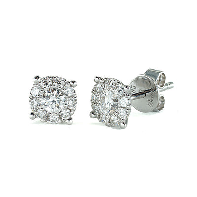 The Heide- 14K White Gold Small Diamond Cluster Studs
