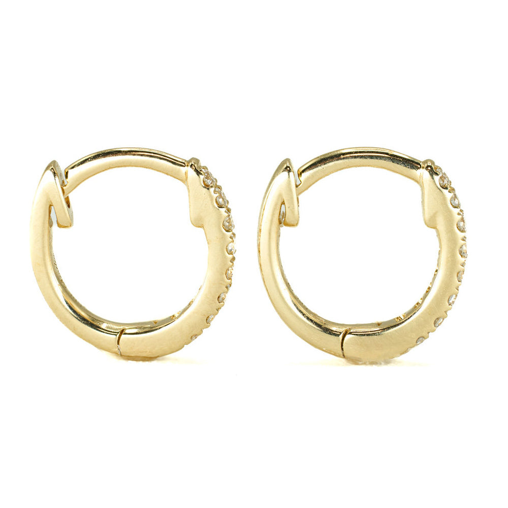 The Madison - 14K Yellow Gold Mini Huggies