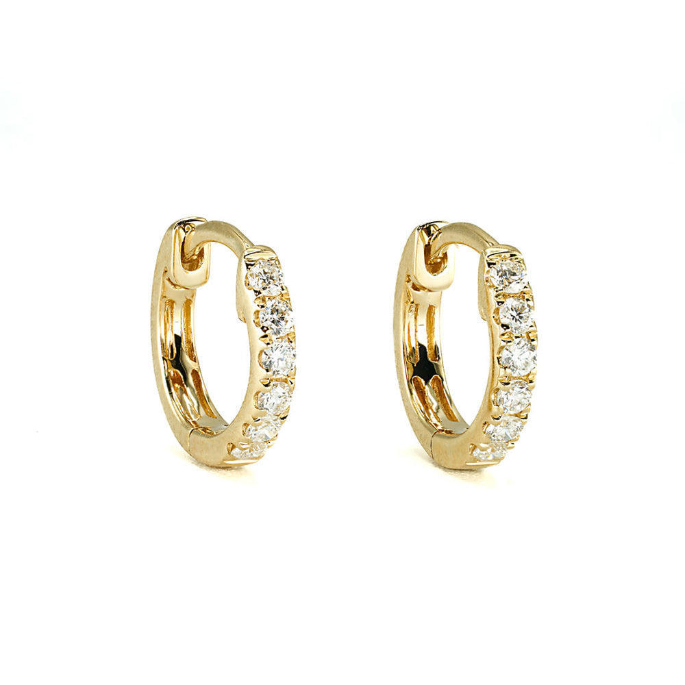 The Madison - 14K Yellow Gold Medium Huggies