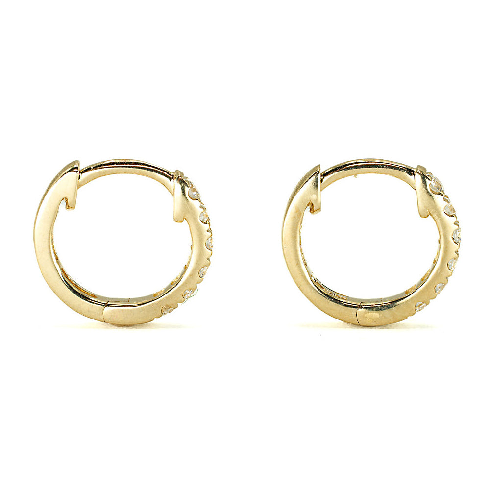 The Madison - 14K Yellow Gold Medium Huggies