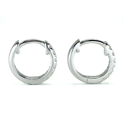 The Madison - 14K White Gold Medium Huggies