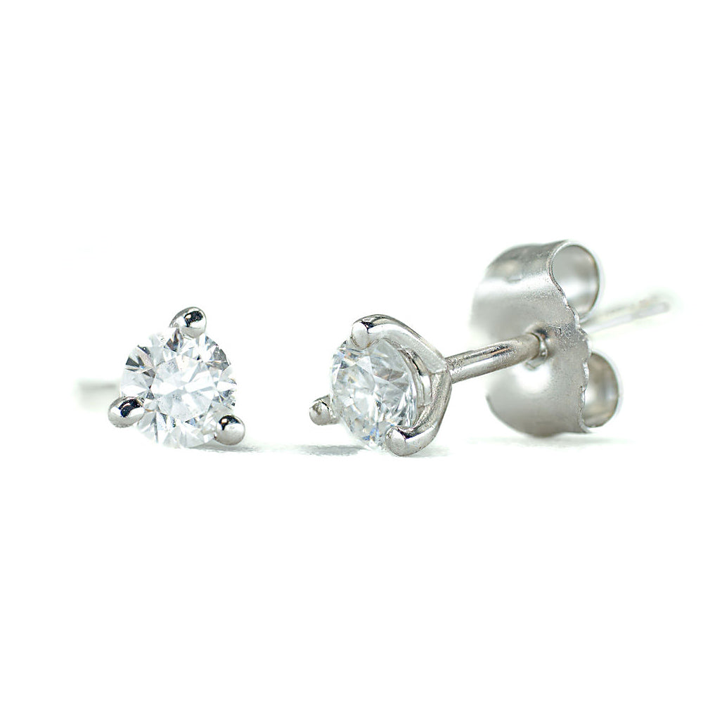 The Everly- 14K White Gold .28CT TW Diamond Martini Studs