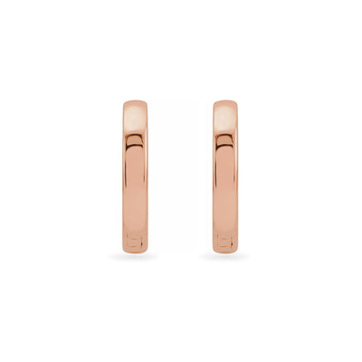 The Katya - 14K Rose Gold Hinged Hoop Earrings