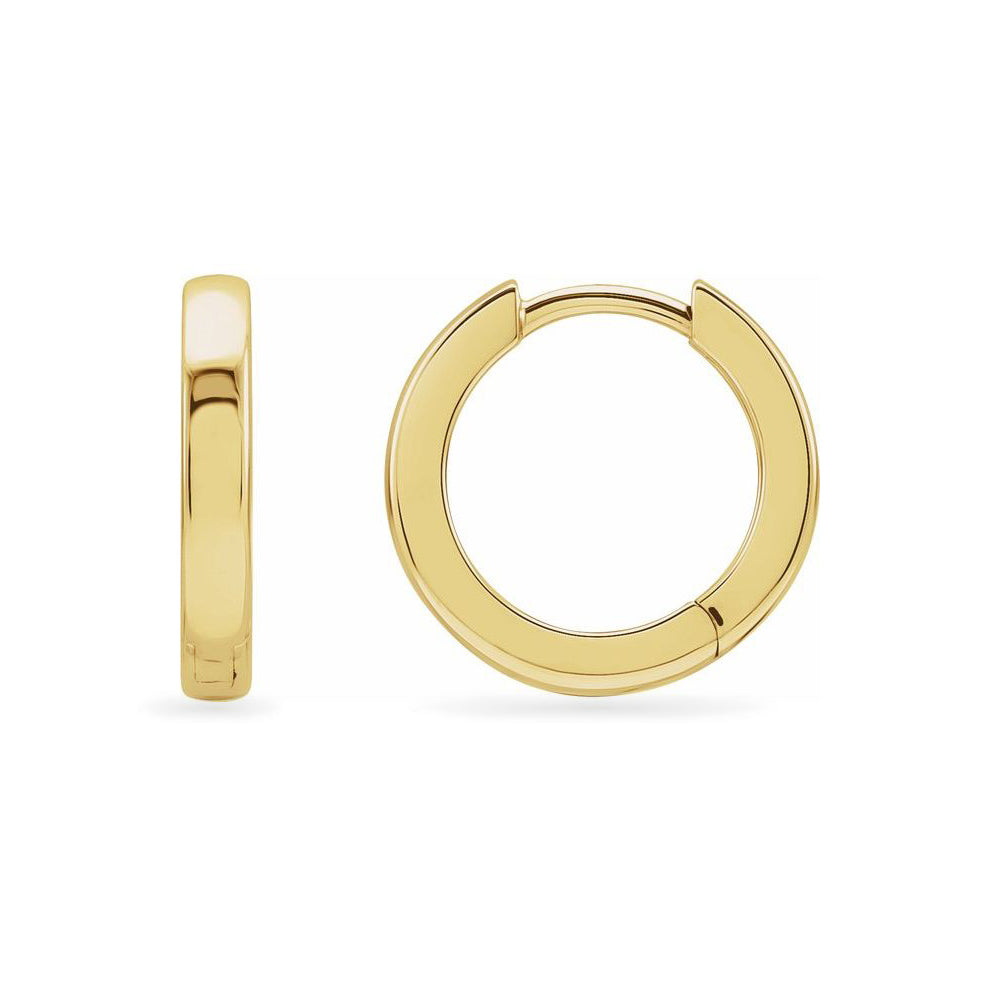 The Katya - The 14K Yellow Gold Hinged Hoop Earrings