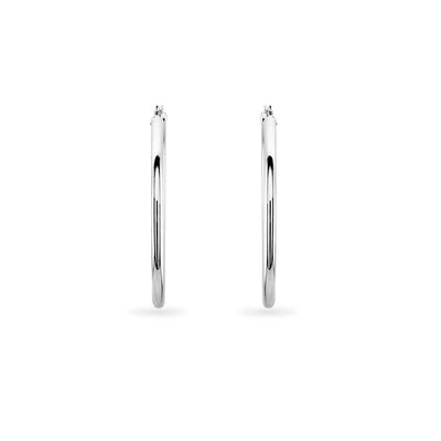 The Avery - 14K White Gold Tube Hoop 48mm Earrings
