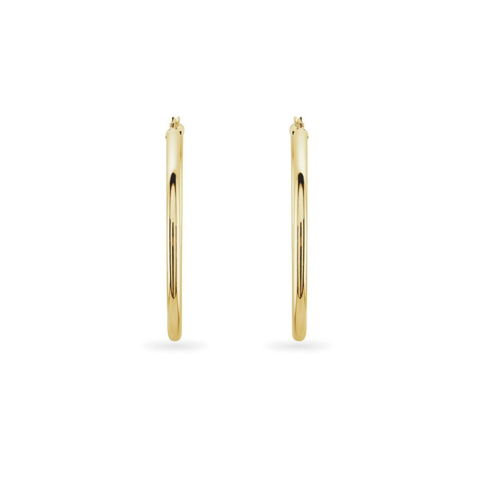 The Avery - 14K Yellow Gold Tube Hoop 48mm Earrings