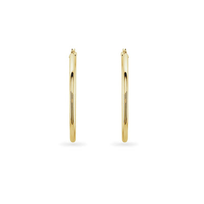 The Avery - 14K Yellow Gold Tube Hoop 48mm Earrings