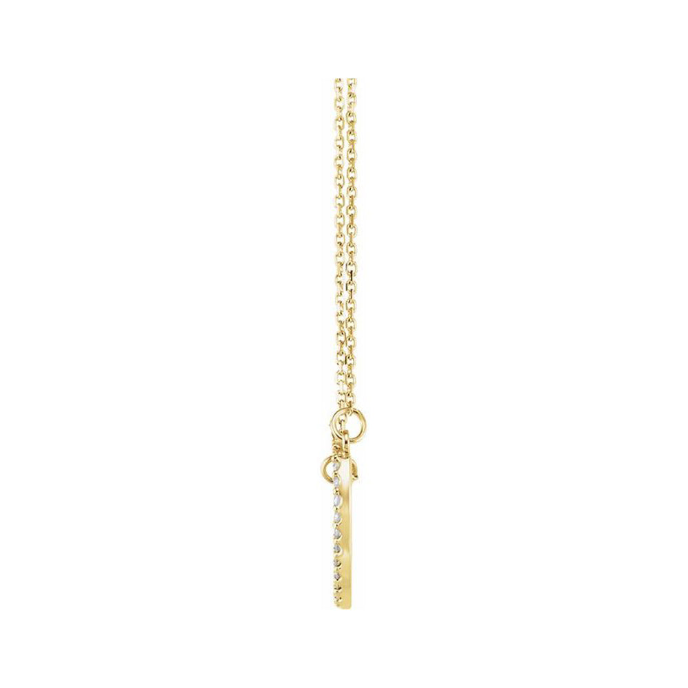 The Lily - 14K Yellow 1/5 CTW Natural Diamond Small Heart 16" Necklace