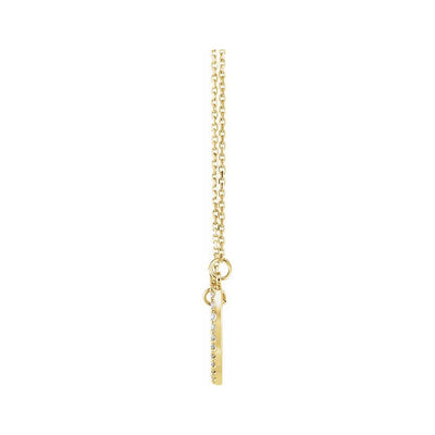 The Lily - 14K Yellow 1/5 CTW Natural Diamond Small Heart 16" Necklace