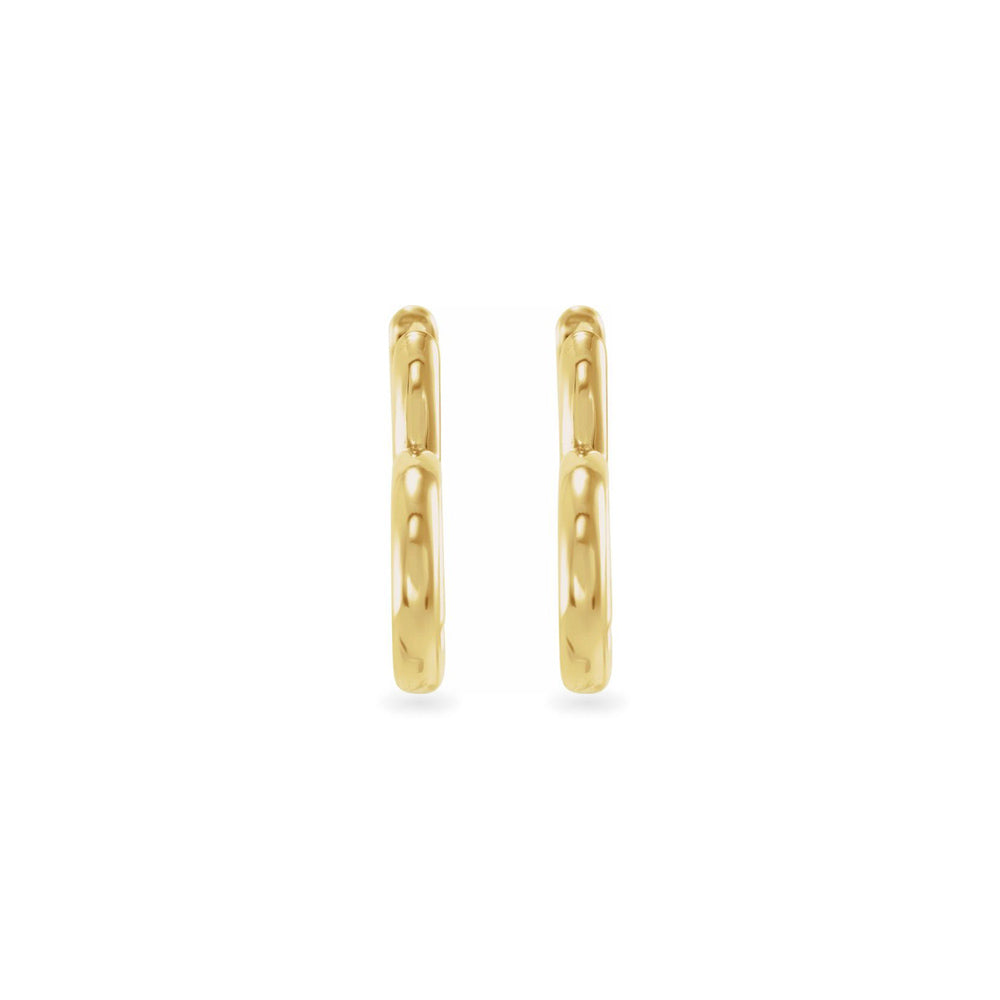 The Briana - 14K Yellow Hinged Heart Huggie Earrings