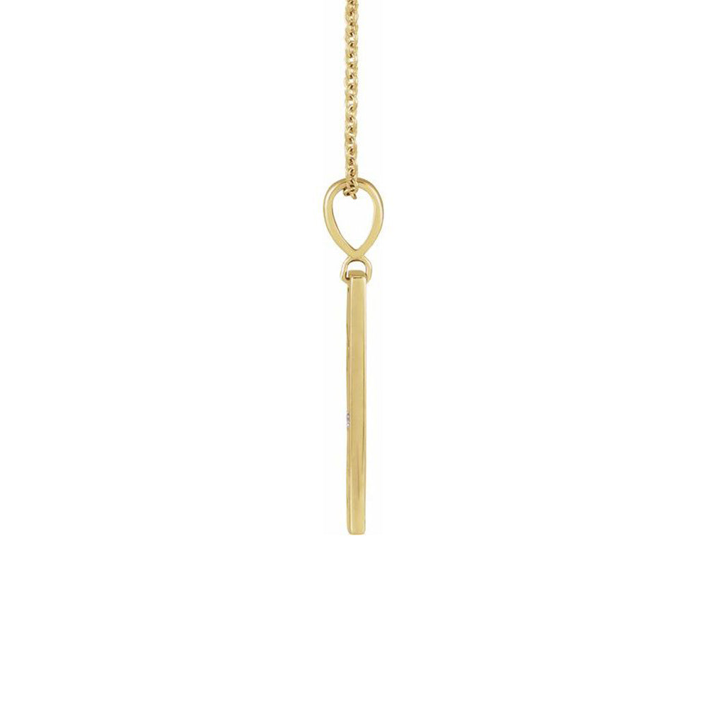 The Jill - 14K Yellow .0075 CT Natural Diamond XO Bar 16-18" Necklace