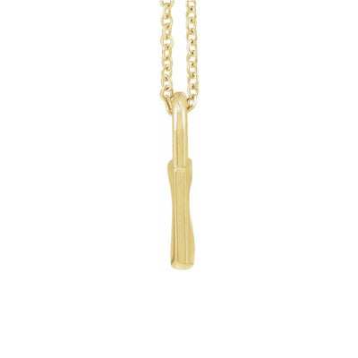 The Theresa - 14K Yellow 13.6x9 mm Cutout Heart Lock 16-18" Necklace